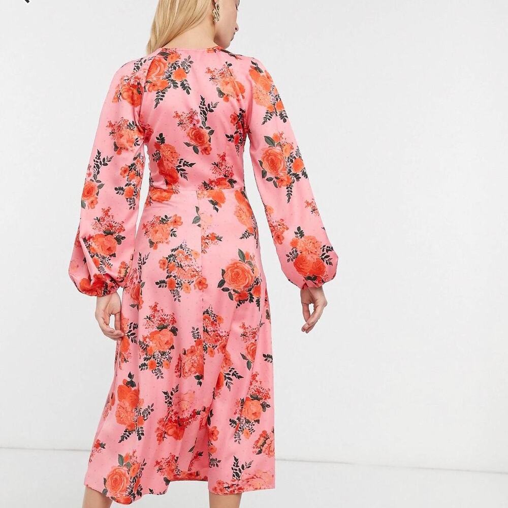 ASOS Design Pink Floral Maxi - Size 4 - Picture 3 of 15